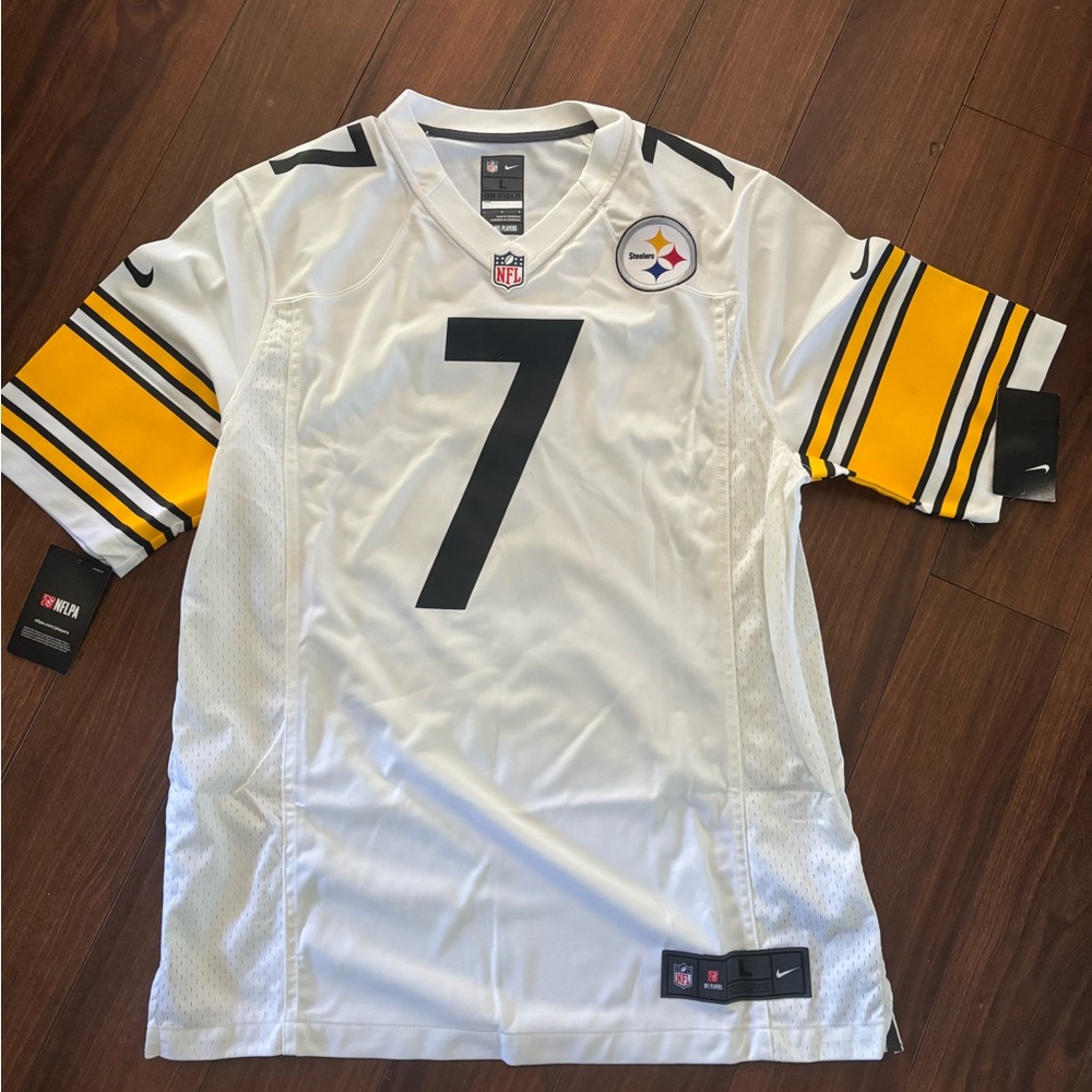 Nike Steelers White and Black NFL Jersey